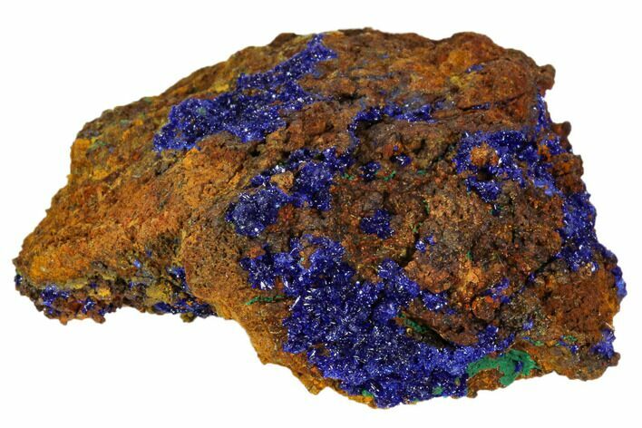 Sparkling Azurite and Malachite Crystal Cluster - Morocco #104373